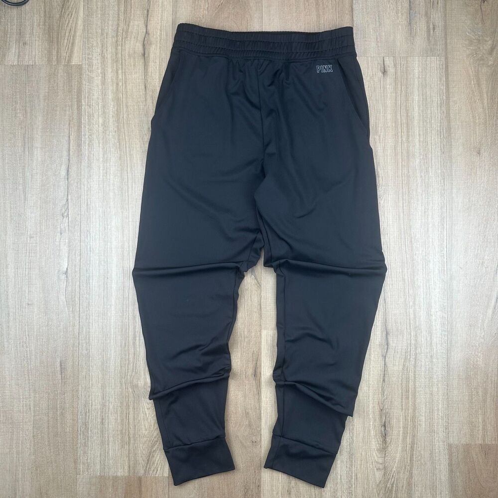 Pink Victoria's Secret Women's Large L Black Active Jogger Pants